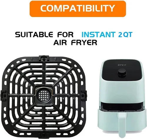 Miniatura 2 de Sartén para freidora de aire para instantáneos Vortex Mini horno freidora de aire de 2 cuartos de galón, placa de parrilla de freidora de aire
