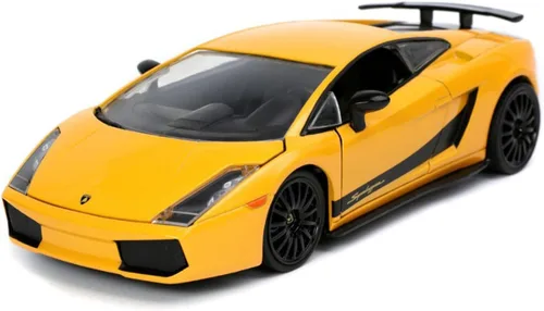 Jada Toys Fast & Furious 1:24 Lamborghini Gallardo Superleggera - Coche fundido a presión, amarillo, juguetes para niños y adultos