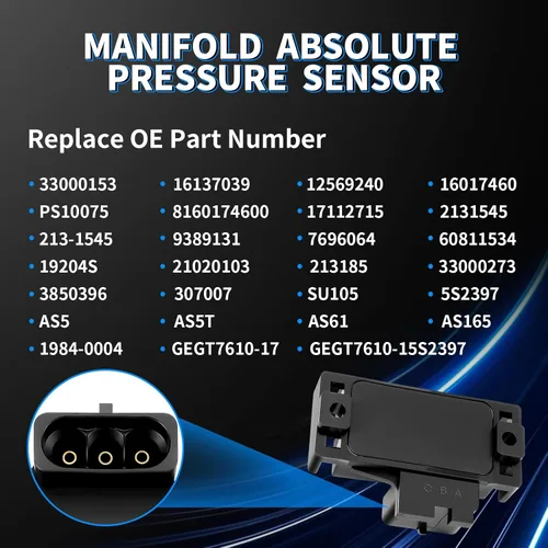 Miniatura 2 de MAP Colector Sensor de presión absoluta apto para Chevy C1500 Suburban Cavalier S10 Impala Caprice Monte Carlo Camaro Pontiac Grand Prix GMC Yukon