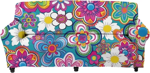 Miniatura 18 de Forchrinse Funda de sofá con estampado navajo africano para sofá de 1 cojín, funda elástica para sofá, protector de muebles para casa rural, hogar