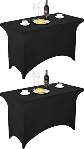 Miniatura 159 de FORLIFE - Funda de mesa de elastano, mantel ajustado de 4 pies para mesas rectangulares, funda elástica para patio, universal para bodas, banquetes