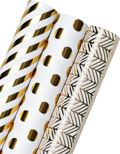 Miniatura 16 de WRAPAHOLIC - Papel de regalo para baby shower con diseño de oso - Rollo mini - 3 rollos - 17 pulgadas x 120 pulgadas - Papel de regalo con lazo