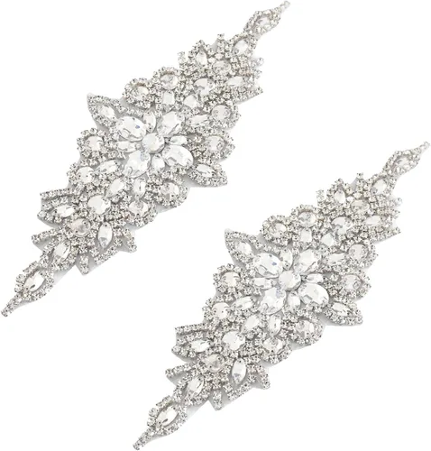Miniatura 7 de Apliques de cuentas de perlas de diamantes de imitación rojos apliques de novia accesorios de cristal de ajuste de diamantes de imitación