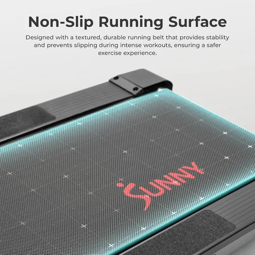 Miniatura 9 de Sunny Health & Fitness Manual Walking Treadmill, Non-Electric, Foldable & Compact Design, Quiet Tread Pad, Transportation Wheels, Non-Slip