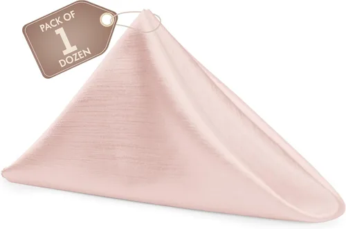 Miniatura 204 de Ultimate Textile -1 docena de servilletas reversibles Shantung Satin - Majestic - Servilletas de tela Majestic de 17 x 17 pulgadas, color marrón