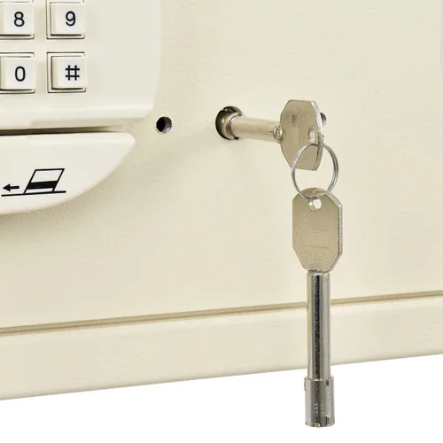 Miniatura 7 de Global Industrial Cerradura electrónica personal segura de hotel con ranura para tarjeta y teclado, capacidad de 1.2 pies cúbicos, con llave