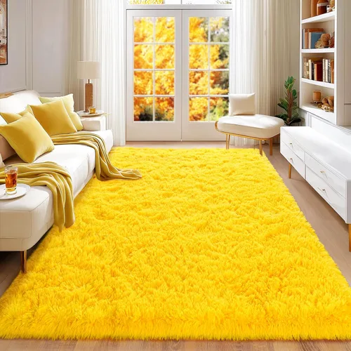 Miniatura 119 de Awaytail Alfombra Esponjosa Lavable 2x3 Pies, Pura Negra Alfombra para Silla de Escritorio Antideslizante, Alfombra Supersuave para Niños