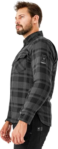 Miniatura 5 de SHIMA RENEGADE MEN 2 Camisa de motocicleta para hombre – Chaqueta de franela de motociclista a cuadros blindados con fibra QL – Aramida y capa