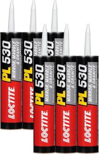 Miniatura 8 de Loctite PL 530 Adhesivo de construcción de espejo, mármol y granito, 10 onzas