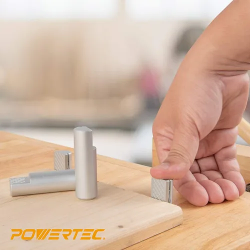 Miniatura 5 de POWERTEC 2 unidades de banco de aluminio con resorte para agujero de perro de banco de 3/4 pulgadas, banco para carpintería, se adapta a banco