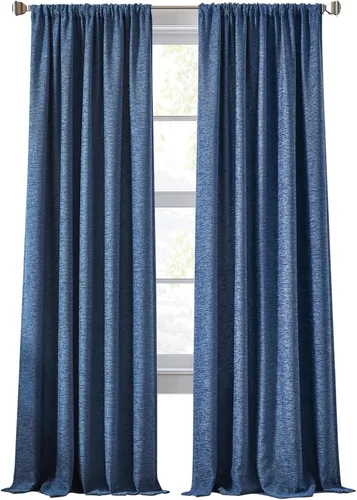 Miniatura 5 de DKNY Boucle - Cortinas de felpilla con forro para oscurecer la habitación para sala de estar, par de paneles con bolsillo para barra, 84 pulgadas