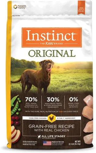 Miniatura 11 de Instinct Alimento Seco Original para Perros, Croquetas con Recubrimiento Crudo, Alto en Proteína, Receta Sin Granos - Conejo Real, Bolsa de 20 lb