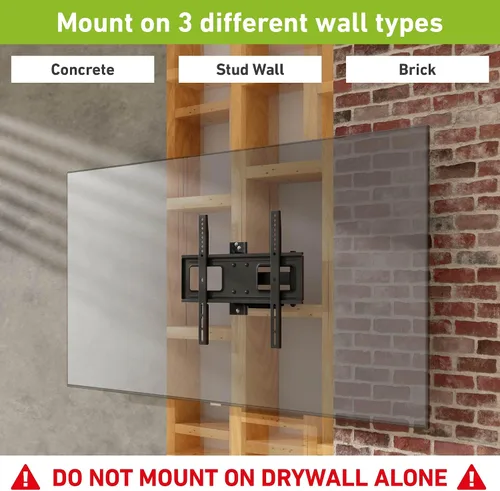 Miniatura 7 de D-Line Soporte de pared para TV de movimiento completo para televisores de 32 a 70 pulgadas, inclinación, giro y extensión, VESA 7.874 x 7.874 in