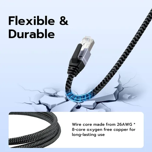 Miniatura 4 de Mcbazel Cable USB C a Ethernet 2M, adaptador de red de alta velocidad tipo C a RJ45, cable Gigabit Ethernet a USB C para portátiles, PC, iPad