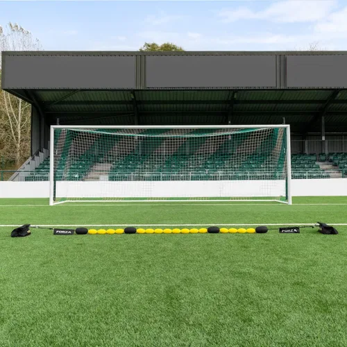 FORZA Deflector de pelota de portero de una sola línea: herramienta de entrenamiento de fútbol premium para mejorar el tiempo de reacción y el