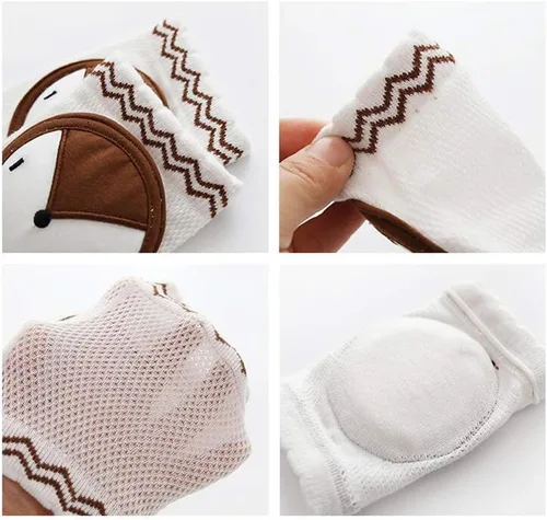 Miniatura 4 de Protectores de rodilla para gatear, unisex para bebés, antideslizantes, rodilleras para niños pequeños, cubierta protectora de seguridad
