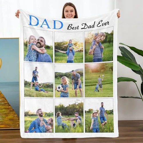 Miniatura 18 de TURMTF Manta personalizada con foto para mamá de hija e hijo, regalos de boda personalizados para ella, él, pareja, esposa, marido, novia, novio
