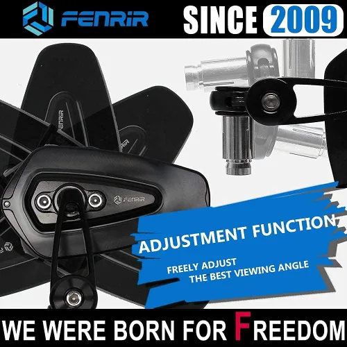 Miniatura 9 de FENRIR Espejo de motocicleta con adaptador para BMW RNINET F800R (2014-2020) S1000R R1200R R1250R F900R S1000RR(2008-2018) F900XR S1000XR R18 R12
