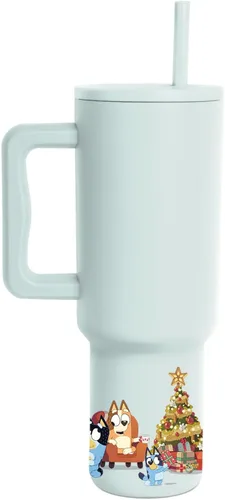 Miniatura 26 de Simple Modern Trek - Vaso de Navidad de 40 onzas con asa y tapa con pajilla, taza de viaje aislada de acero inoxidable apta para portavasos, regalos