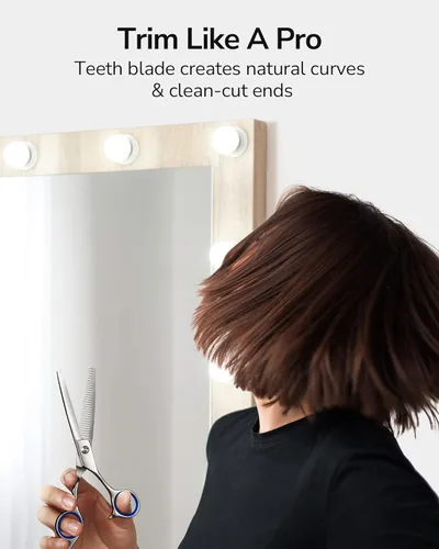 Miniatura 6 de ULG Tijeras profesionales de adelgazamiento con peine – 6.5 pulgadas de acero inoxidable japonés texturizante y tijeras de corte de pelo para salón