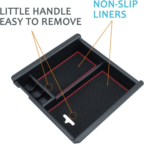 Miniatura 3 de JKCOVER Organizador de accesorios de consola central compatible con Toyota Tacoma 2016 2017 2018 2019 2020 2021 2022 2023, bandeja de inserción