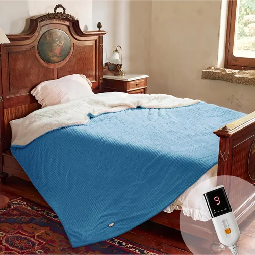 Miniatura 10 de Texciting Manta térmica eléctrica de 50 x 60 pulgadas, con 5 ajustes de calor, 3 horas de apagado automático, certificado ETL, lavable a máquina Rosa