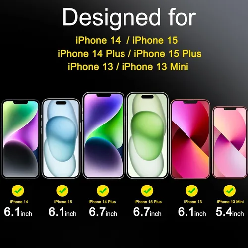Miniatura 2 de Ferilinso Protector de lente de cámara para iPhone 14, iPhone 15, iPhone 14 Plus, iPhone 15 Plus, protector de lente para iPhone 13 13 Mini