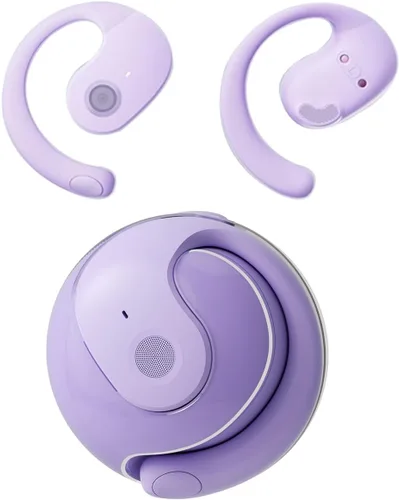 Auriculares inalámbricos con Bluetooth para colgar en el oído, conducción ósea de aire, auriculares abiertos de oído abierto OWS, auriculares Púrpura