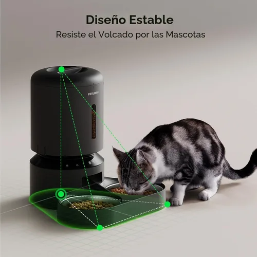Miniatura 8 de PETLIBRO Comedero Automático para Gatos para 2 Gatos, Comederos WiFi 5G y 2.4G para Mascotas, Dispensador Programable de Comida para Gatos de 5L