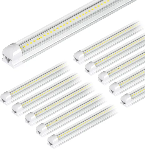Miniatura 10 de hykolity Luz LED de tienda de 30 W, 2 pies, 3500 lm 6500 K, luz blanca súper brillante, lámpara de techo enlazable, luz de tubo LED T8 integrada
