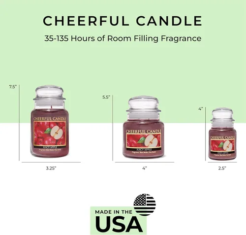 Miniatura 6 de A Cheerful Giver - Vela en tarro de vidrio perfumada Juicy Apple (16 onzas) con tapa y fragancia fiel a la vida, fabricada en Estados Unidos