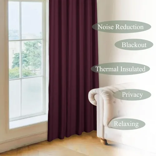 Miniatura 5 de Frelement Cortinas opacas extralargas de 108 pulgadas de largo, para sala de estar, cortinas de lino con bloqueo de luz, cortinas con aislamiento