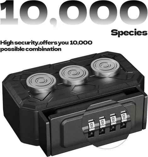 Miniatura 3 de Caja magnética con cerradura de llave, soporte magnético para llaves debajo del automóvil, soporte magnético para llaves ocultas, oculta una llave