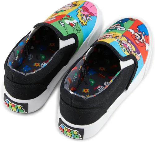 Miniatura 6 de Nintendo Tenis deportivos Mario para niños, zapatos deportivos de lona sin cordones de Super Mario, Luigi, Kirby y Donkey Kong