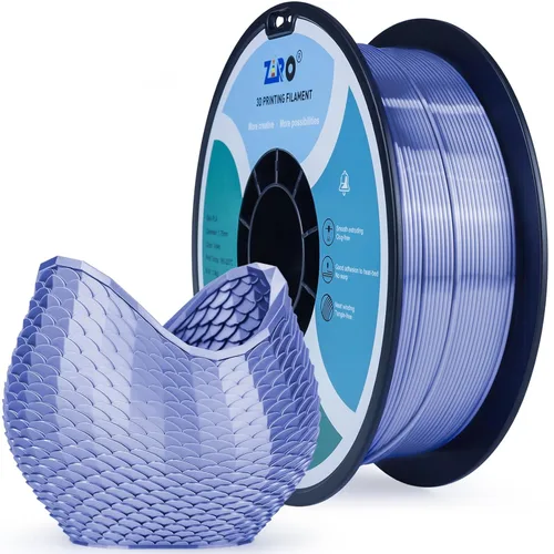 Miniatura 38 de ZIRO Filamento PLA fluorescente de 0.069 pulgadas, luminoso solo por luz UV, filamento de impresora 3D de efecto brillante, carrete de 2.2 libras