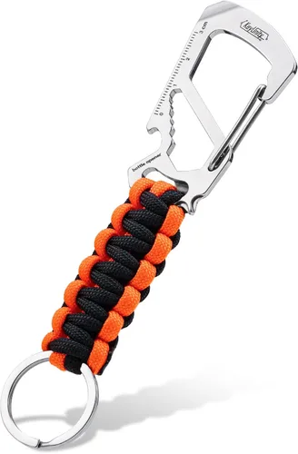 Miniatura 17 de KeyUnity KC00 Llavero de mosquetón de paracord, cordón de paracaídas 550 Multiherramienta para exteriores, mochilas, hombres y mujeres