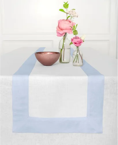 Miniatura 20 de Solino Home Camino de mesa de lino de 36 pulgadas, 100% lino puro, camino de mesa pequeño rojo y blanco, 14 x 36 pulgadas, ideal para tocador y 10