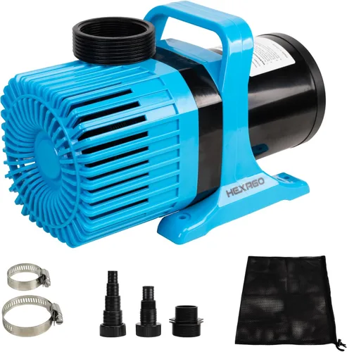 Bomba de agua sumergible de 4000 GPH: bomba de estanque ultra silenciosa de 350 W, elevación máxima de 21 pies, ideal para estanques, cascadas,