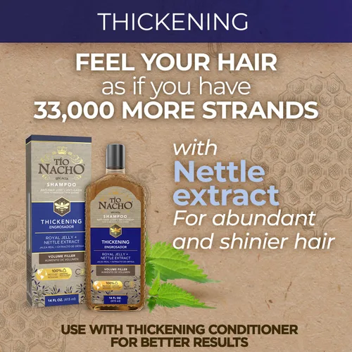Miniatura 4 de Tio Nacho Paquete de cuidado del cabello familiar: Royal Baby Hair and Body Shampoo, champú mexicano de hierbas, champú antipérdida de cabello