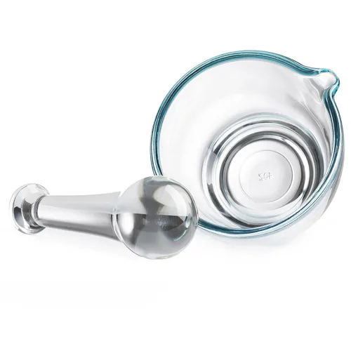 Miniatura 7 de Ultrassist Cuenco de cristal del mortero y de la mano de mortero de 4oz, amoladora y mezclador de la medicina para la farmacia o el laboratorio