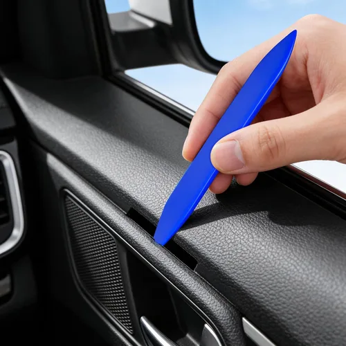 Miniatura 3 de Kit de 5 herramientas de extracción de adornos de automóvil, herramienta de palanca de extracción automática de clips para panel de tablero de Azul