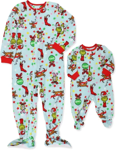 Miniatura 6 de The Grinch Dr. Seuss - Pijama de Navidad con pies para niños y niñas