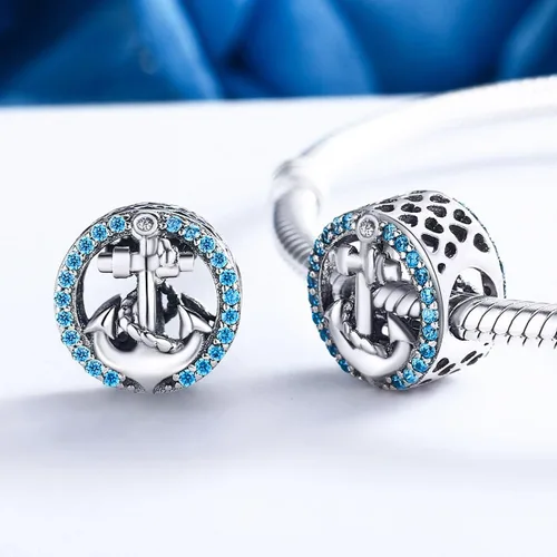 Miniatura 3 de WOSTU Dijes exquisitos de plata de ley 925 dije de cuentas de corazón de amor rosa para pulseras cuentas de la llave del corazón para mujeres