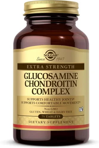 Solgar Complejo de glucosamina condroitina extra fuerte, 75 tabletas