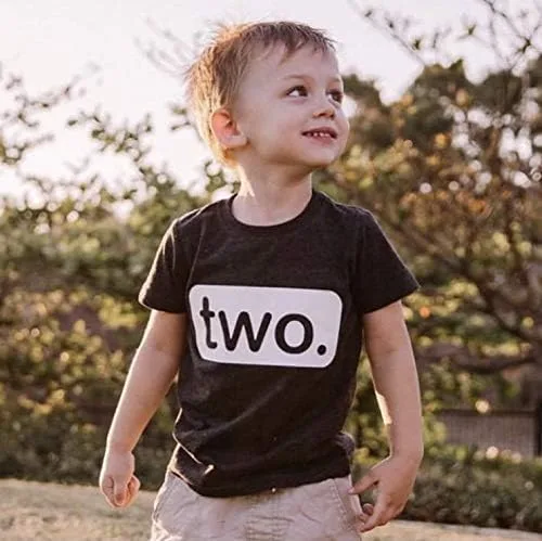 Miniatura 2 de 2 cumpleaños camiseta niño 2 años niño pequeño niño traje segundo dos camiseta fiesta
