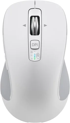 Miniatura 10 de CITLLA Ratón inalámbrico Bluetooth (USB + BT1 + BT2), ratón de tamaño completo, desplazamiento de 4 vías, silencioso para múltiples dispositivos Gris