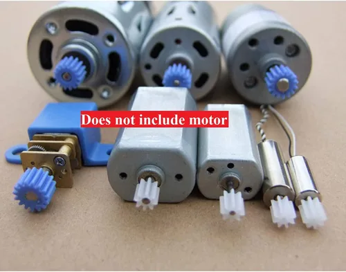 Miniatura 7 de Bettomshin 10 unids engranaje de plástico 44102B 0.5 módulo polea eje de correa robot RC motor mano DIY piezas mecánicas kit blanco