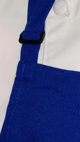 Miniatura 3 de CHEFSKIN Adolescente - Conjunto de delantal azul para adultos jóvenes + sombrero blanco, Blanco