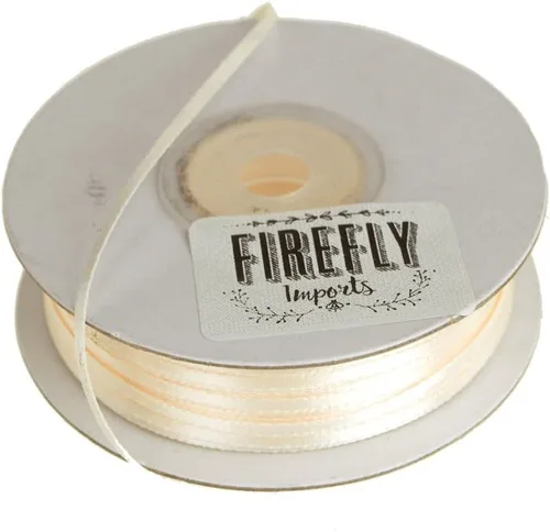 Miniatura 56 de HOMEFORD Cinta de satén de doble cara para envolver regalos, 1/8 pulgadas, 100 yardas, oro antiguo