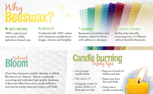 Miniatura 6 de Haz tu propio kit de velas de cera de abejas, incluye 10 hojas de panal de cera de abeja 100% de tamaño completo en morado y aproximadamente 6